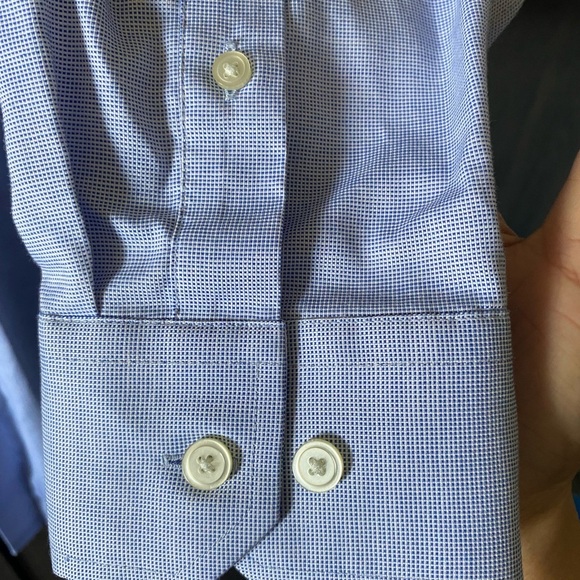 Banana Republic Men's Blue Dress Shirt size L very good condition 100% Cotton - Picture 6 of 8